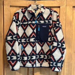 Rare Print Vintage Patagonia Fleece Zip Up